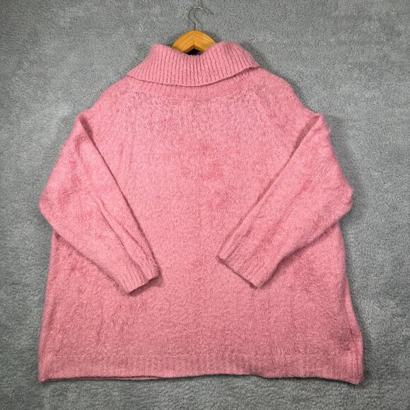 Joe Boxer Turtleneck Sweater Pink Plus Size Womens 2X - Picture 2 of 11